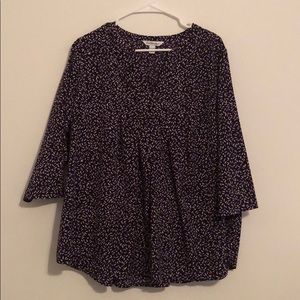 Patterned purple blouse